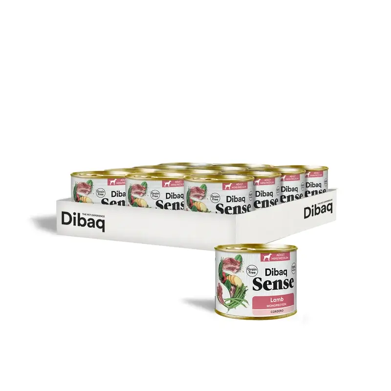 Dibaq Sense Comida Húmeda Perros Cordero, 12 x 190 gr