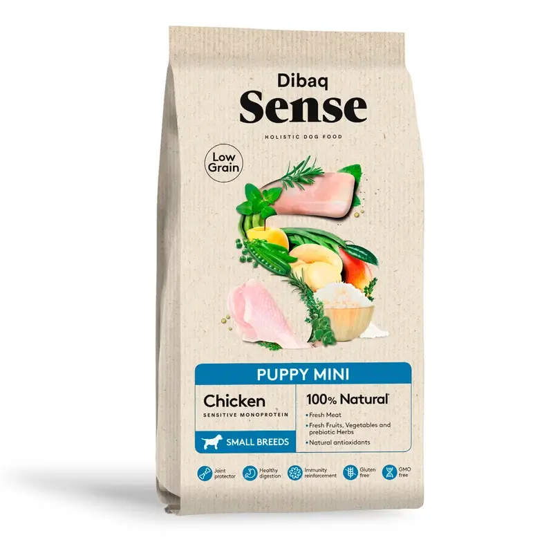 Dibaq Sense Pienso Perros Low Grain Pollo Cachorro Mini, 2 kg