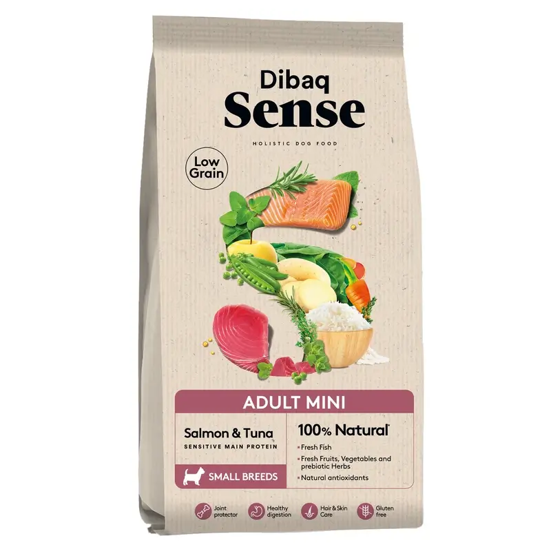 Dibaq Sense Pienso Perros Low Grain Pescado Adulto Mini, 2 kg