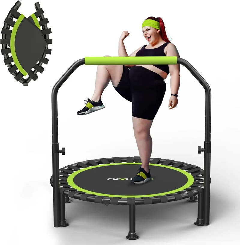 Foldable Mini Trampoline, 40"/48" Rebounder Trampoline for Adults & Kids