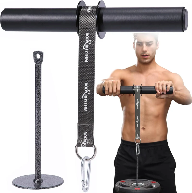 Wrist Roller & Forearm Roller with Thick Soft Foam Grip Handles for Strength Training