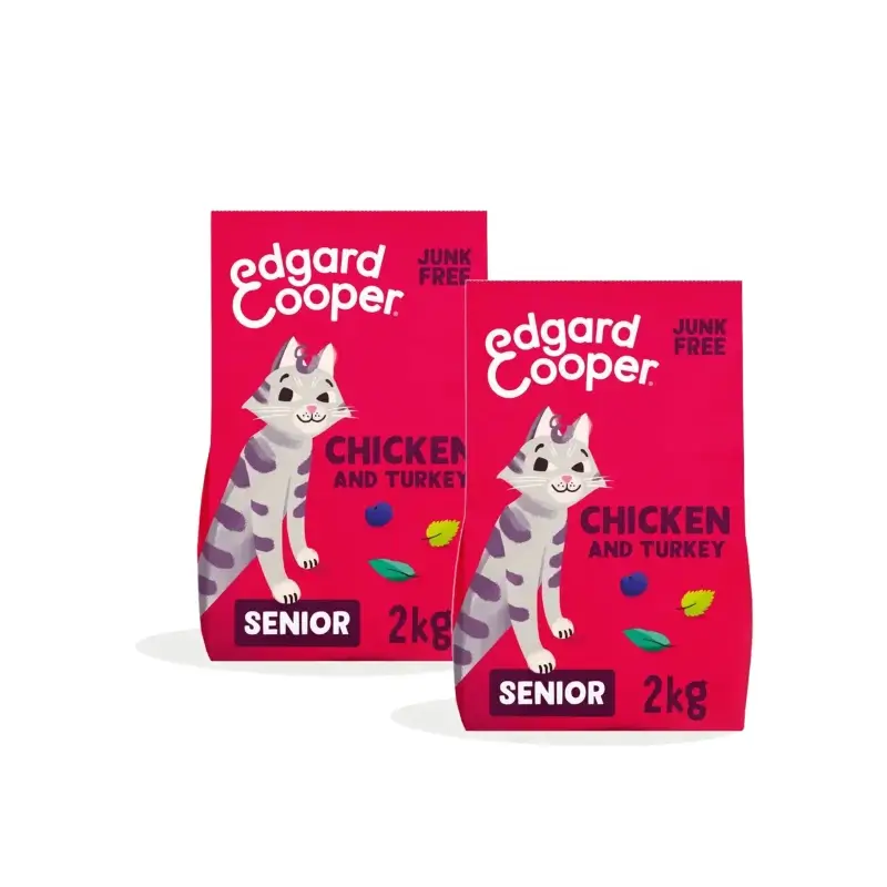 Edgard & Cooper Pienso Gato Senior Pollo, Pack 2 x 2 kg