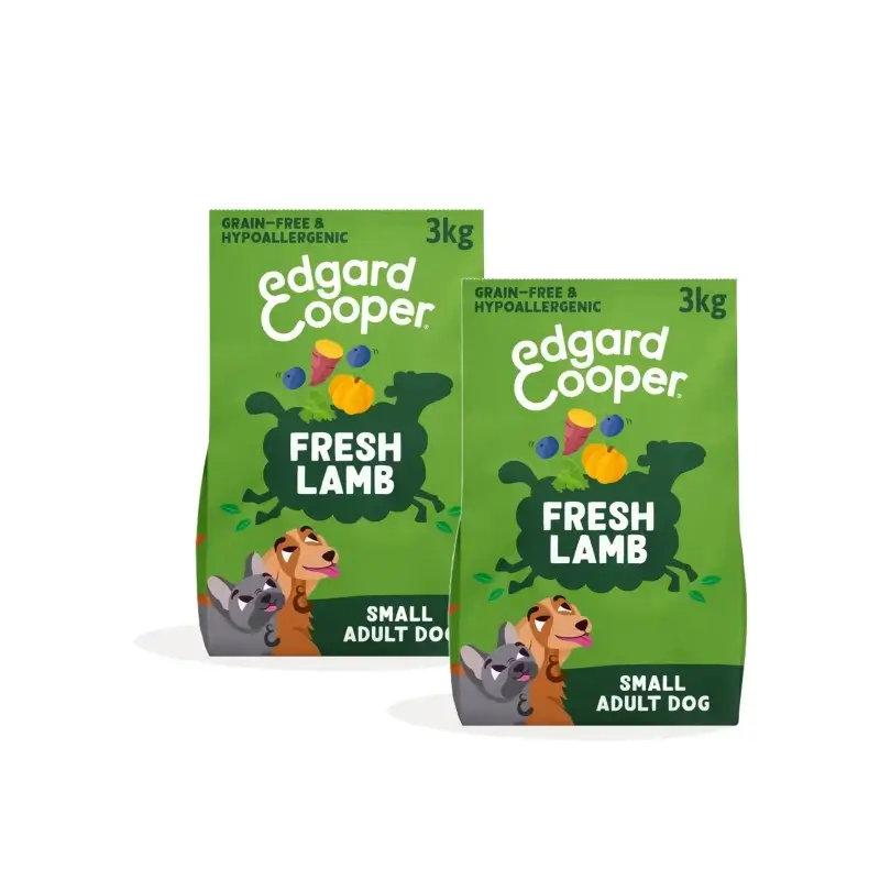 Edgard & Cooper Pienso Perro Adulto Mini Cordero, Pack 2 x 3 kg