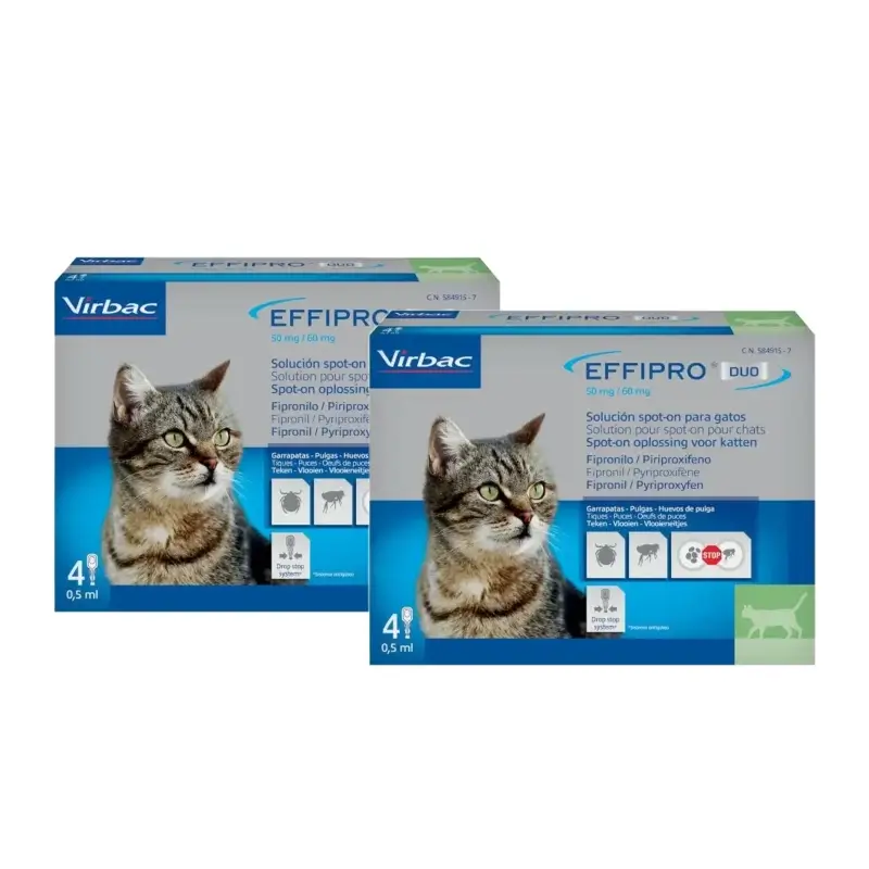 Effipro Duo Spot-On Gatos , pack 2