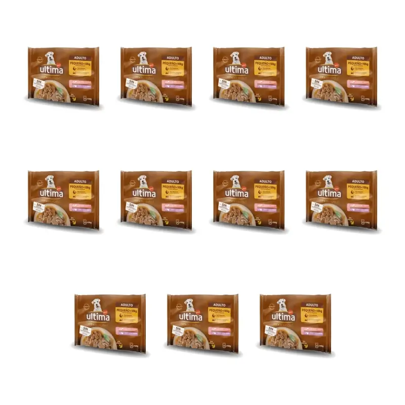 Ultima Mini Salmão e Peru, 100 g, embalagem de 11