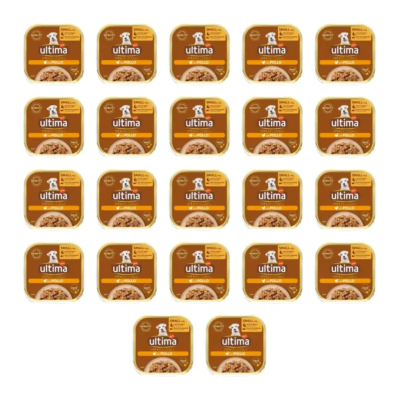 Ultima Mini Patê de Frango, 150 g, embalagem de 22