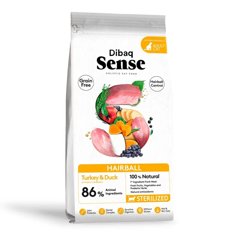 Dibaq Sense Pienso Gatos Grain Free Hairball, 6 kg