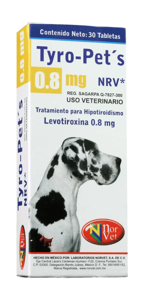 Tyro Pets 0.2, 0.4, 0.6 y 0.8 mg NRV – 30 Tabletas | Norvet