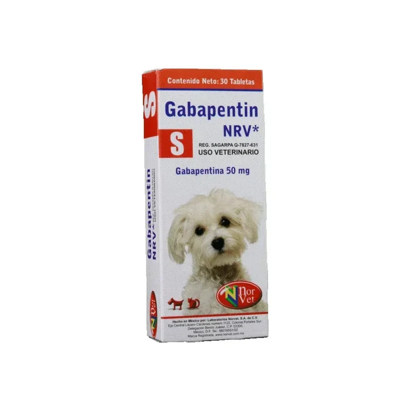 Gabapentin S/M/L NRV – 50, 100 y 250 mg | 30 Tabletas | Norvet
