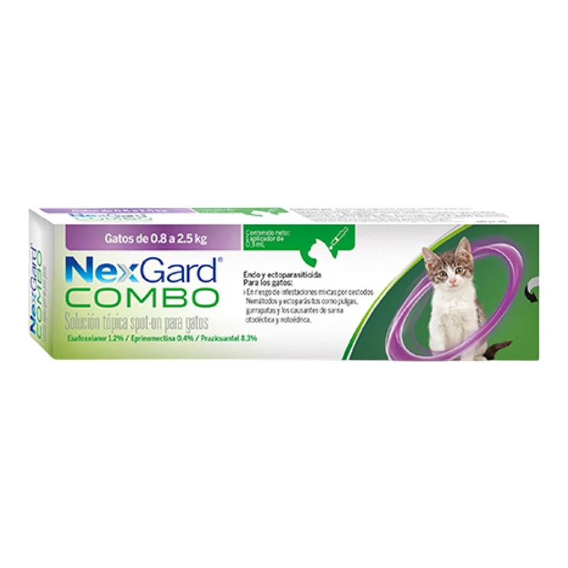 NexGard Combo para Gatos – 0.8–2.5 kg y 2.5–7.5 kg | Boehringer Ingelheim
