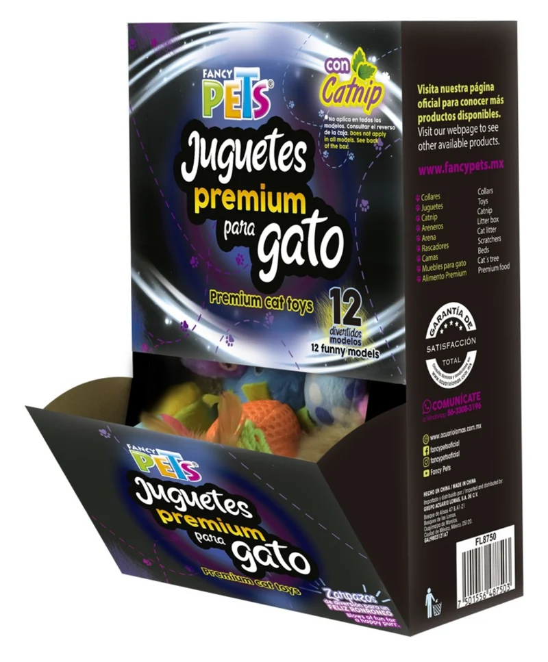 Fancy Pets Caja de Juguetes para Gatos – 36 Piezas