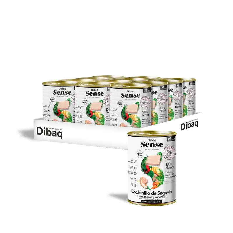Dibaq Sense Comida Húmida para Cães – Leitão de Segóvia, 12 x 380 g