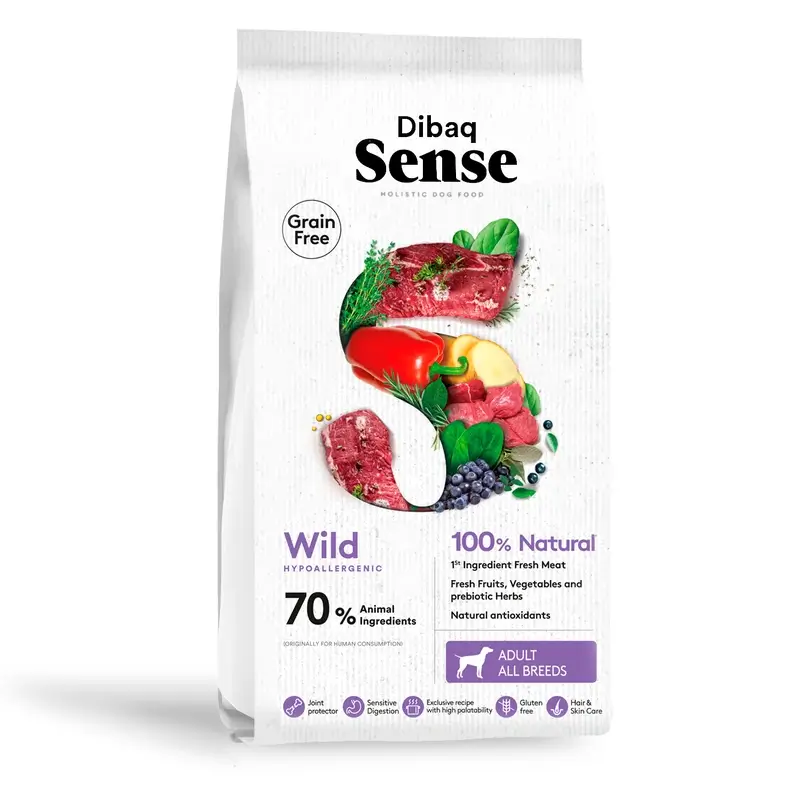 Dibaq Sense Ração para Cães Sem Cereais com Javali e Veado, 2 kg