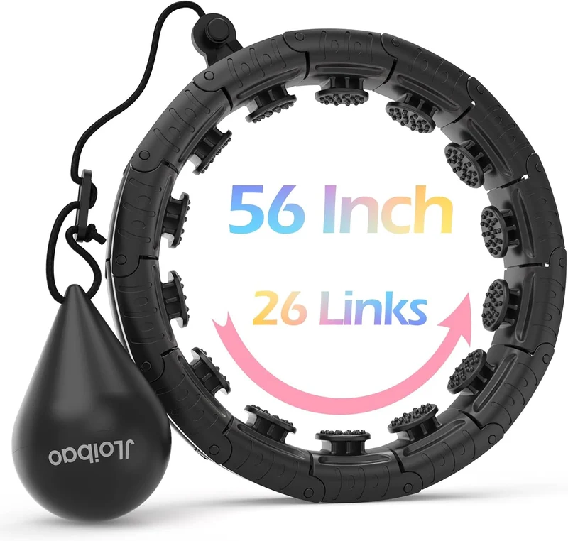 Weighted Hula Circle with 26 Links(56 Inch) for Adults Weight Loss