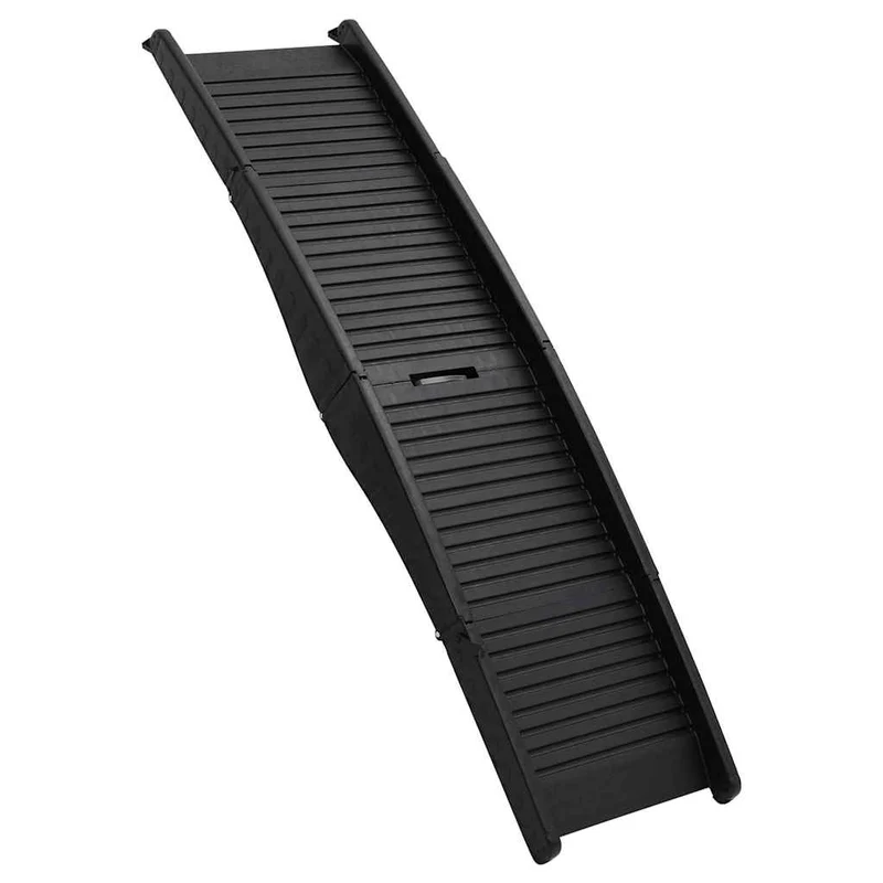 Rampa Plegable Para Perros Plástico Negro 153x40x12,5 Cm