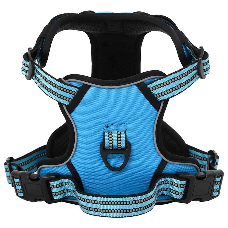 Arnés Para Perros Con Bandas Reflectantes Ajustables Azul Xl