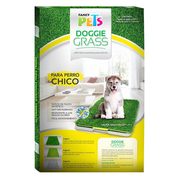 Fancy Pets Doggie Grass – Chico 68 × 43 cm y Grande 76 × 50 cm | Tapete Entrenador para Perros