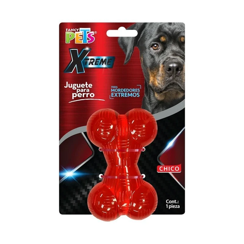 Fancy Pets Xtreme Hueso – Chico 11.5 cm y Mediano 14 cm | Juguete TPR para Perros