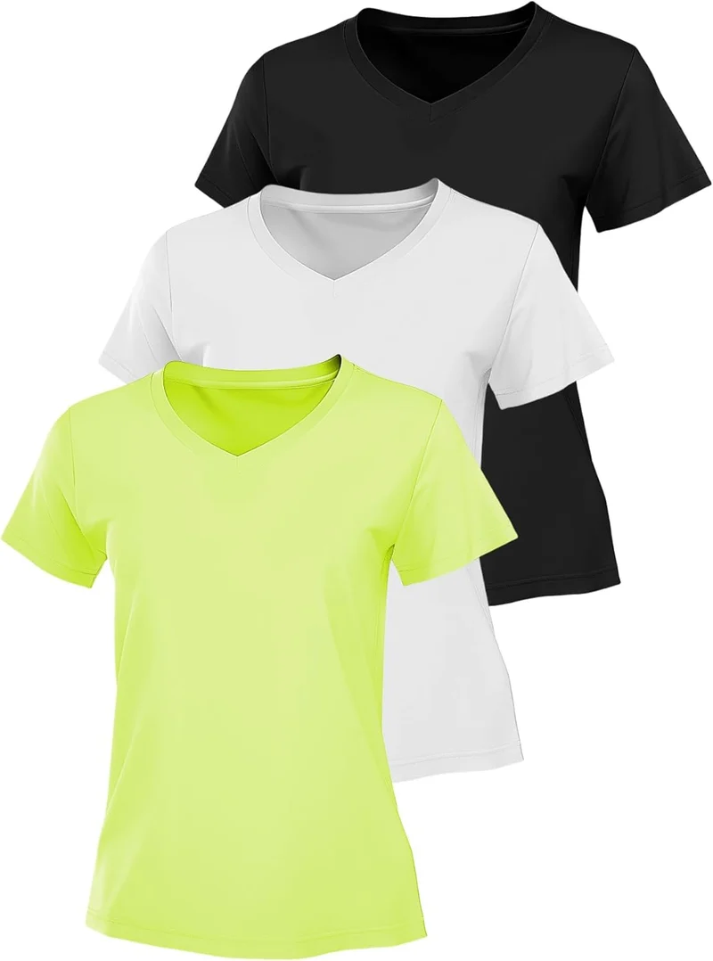 Women's Short Sleeve T-Shirts, Athletic Exercise Workout Clothes
