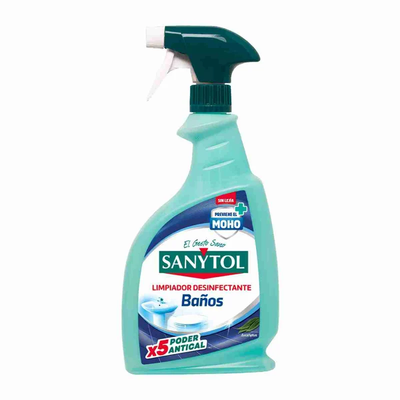 Sanytol – Limpiador Desinfectante Antical Baños - Elimina Bacterias - Hongos y Virus Sin Lejía - Perfume Eucaliptus