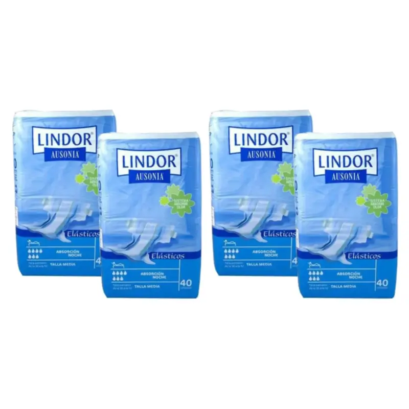 Fraldas Elásticas Lindor para a Noite, Tamanho M, Embalagem com 2 x 80 unidades