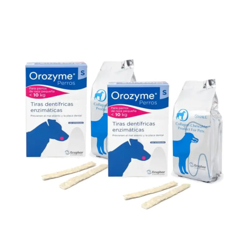Orozyme Canine S Tiras Dentífricas, Embalagem de 2 x 24 tiras