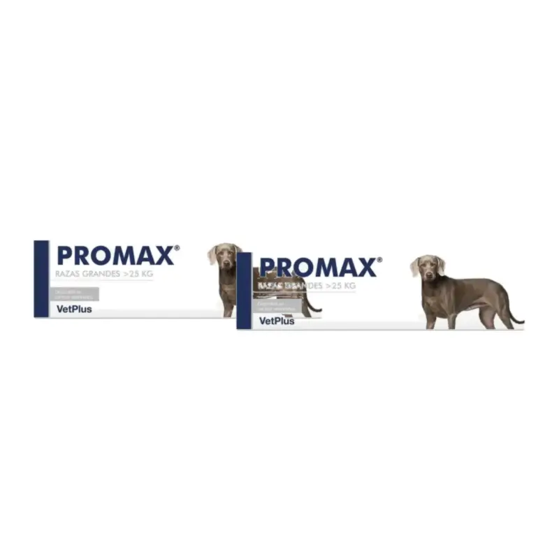 Promax Pack 2 x 30 ml, suplemento antidiarreico para cães de raças de grande porte