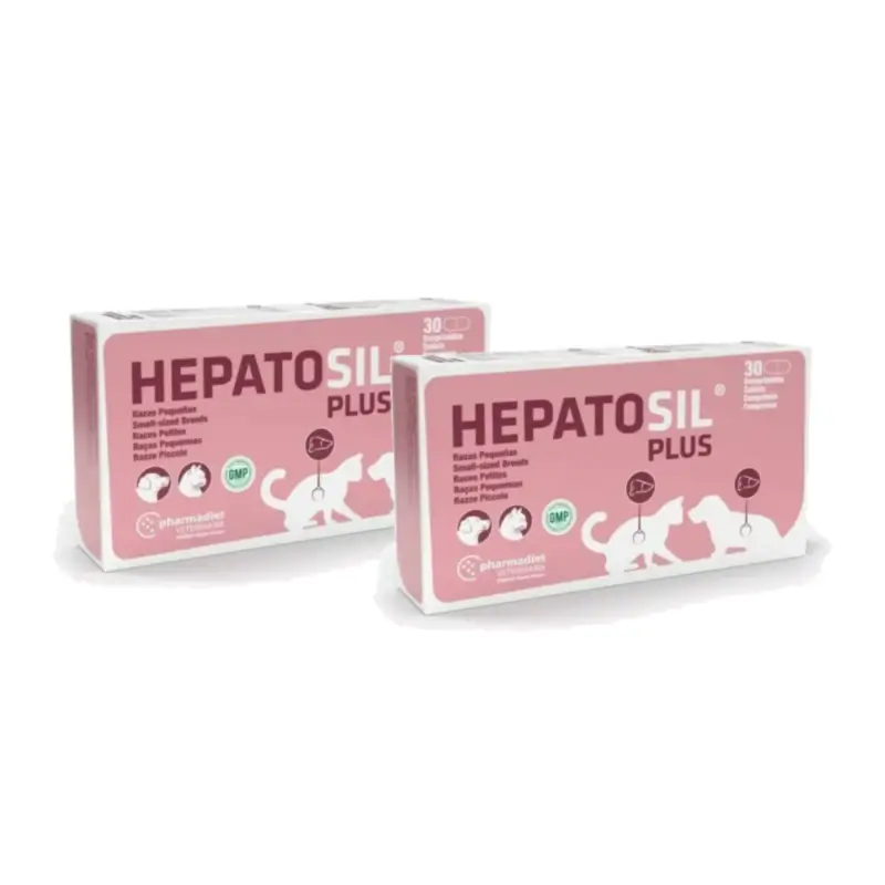 Pharmadiet Hepatosil Plus Razas Pequeñas, Pack 2 x 30 Comprimidos
