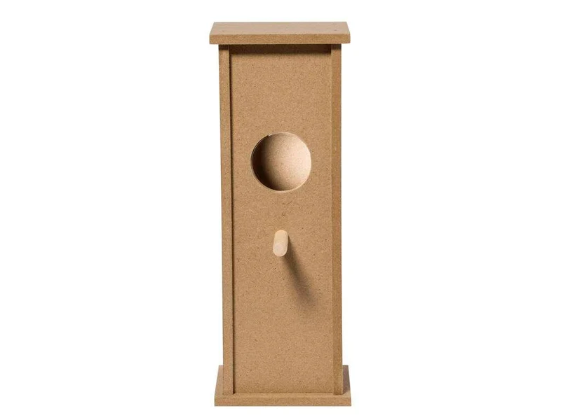 Caseta colgante para pájaros en madera resistente, fácil montaje