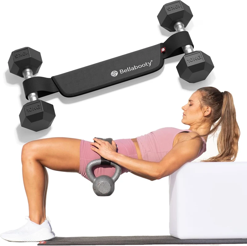 Bellabooty Exercise Hip Thrust Belt – For Dumbbells, Kettlebells, and Plates
