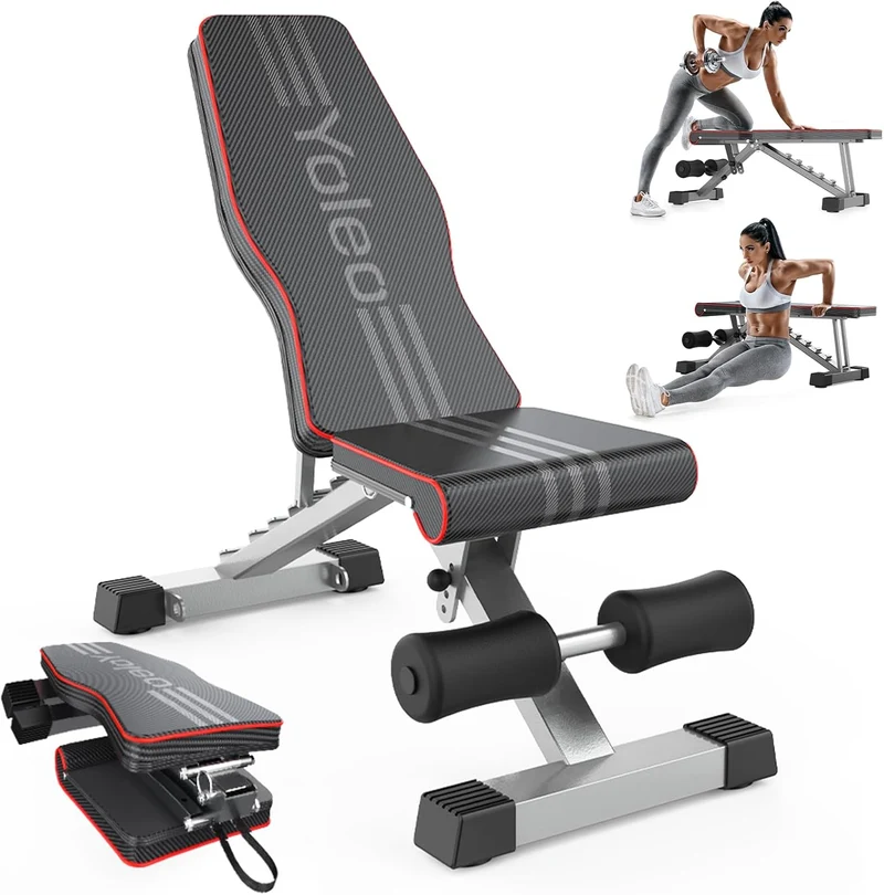 Weight Bench for Full Body Workout; Foldable Bench