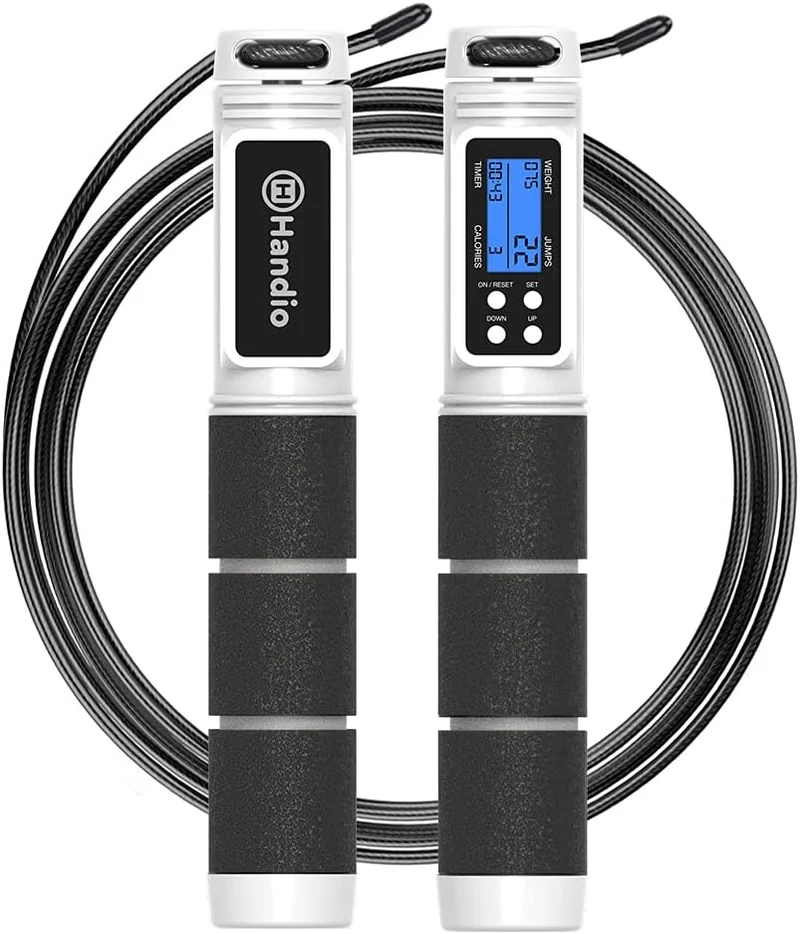 Workout Jumping Rope with Steel Ball Bearings, Adjustable Length Speed Skipping Rope