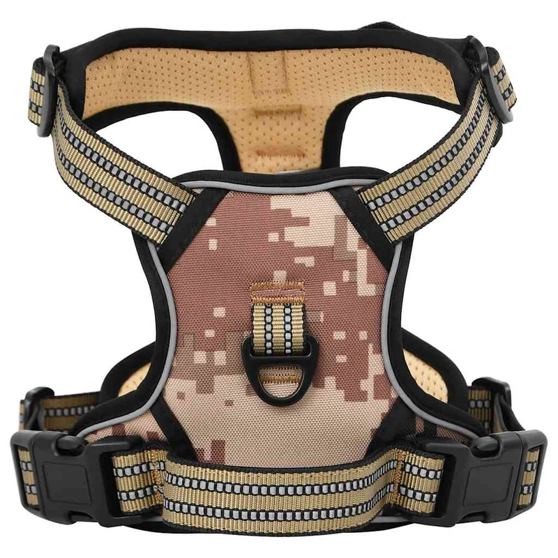 Arnés Para Perros Con Correa Y Collar Ajustable Marrón S