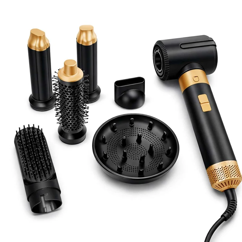 Secador moldeador Almalux® 7 en 1 con accesorios para rizar, alisar y dar volumen con efecto Coanda