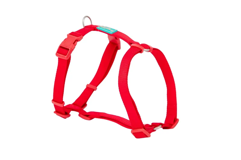 Arnês Freedog Basic em Nylon Vermelho, 20 mm, 51/70 cm