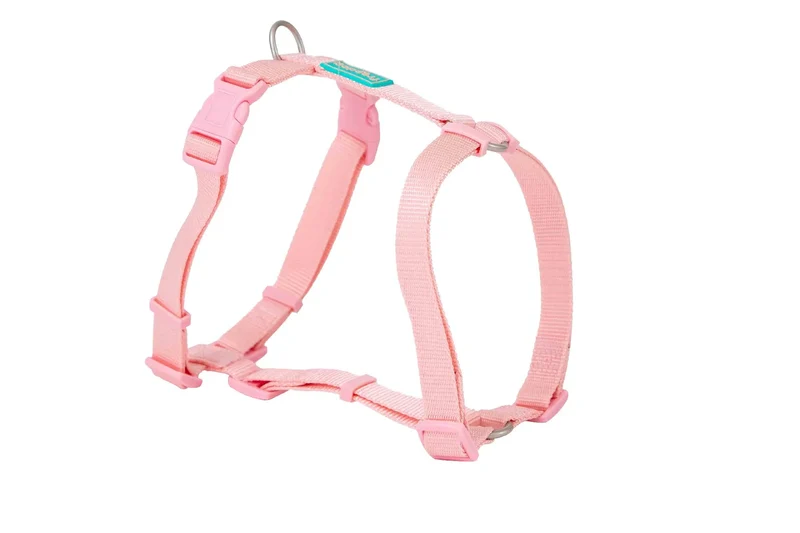 Arnês Freedog Basic em Nylon Rosa, 10 mm, 20/36 cm