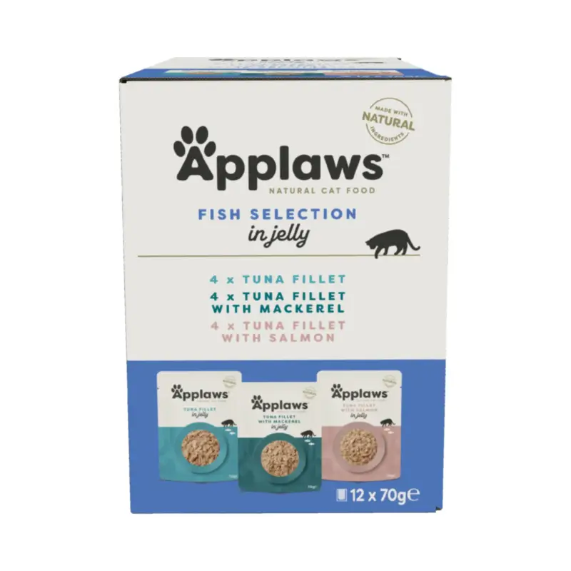 Applaws Cat - Seleção de Peixe em Gelatina Multi, 12 x 70 g