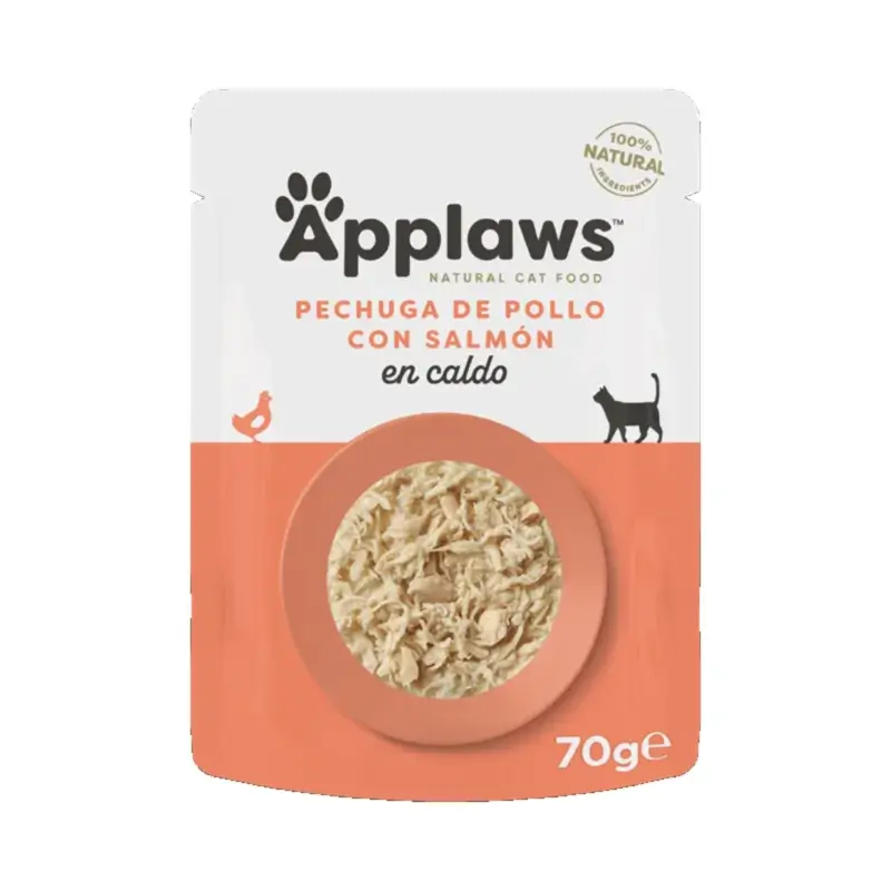 Applaws Cat com peito de frango e salmão, 12 x 70 g