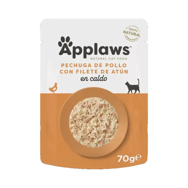 Applaws Cat – Com frango e filete de atum, 12x70 g