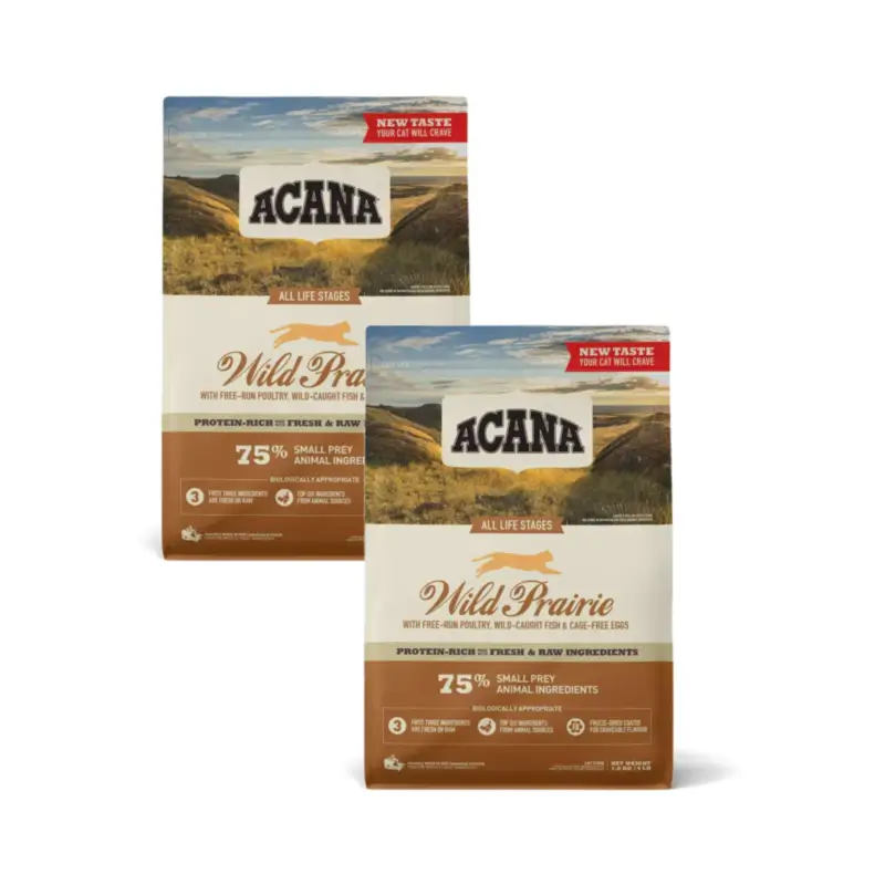 Acana Feline Adult Wild Prairie Pack 2 x 1,8 kg de ração para gatos