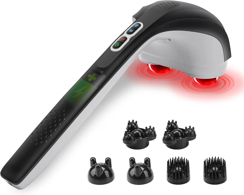 Cordless Handheld Back Massager with Heat