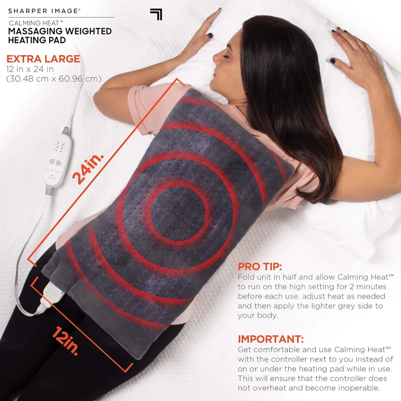 Calming Heat Massaging Weighted Heating Pad