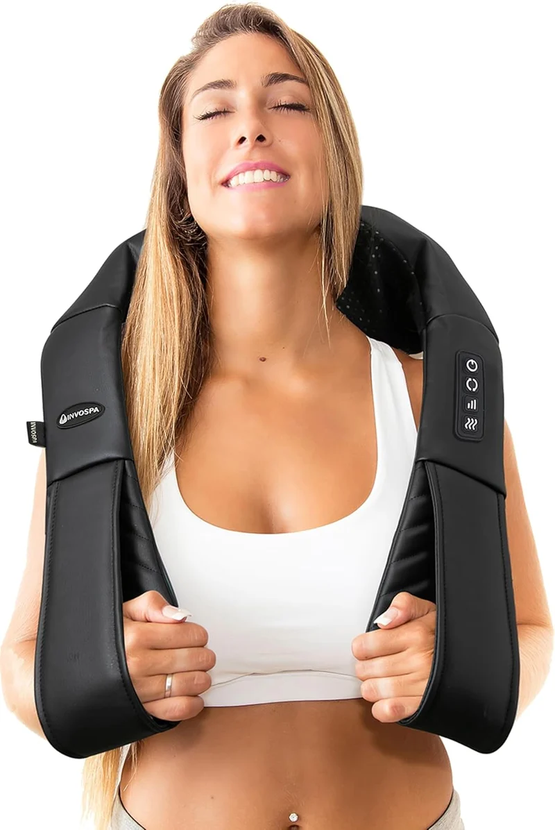 Neck and Back Massager with Heat - Deep Kneading Pillow for Massage