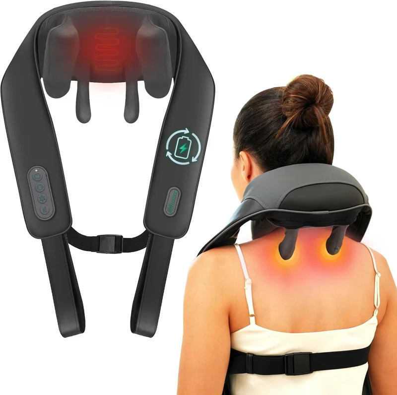 Cordless Neck Shoulder Massager with Soothing Heat