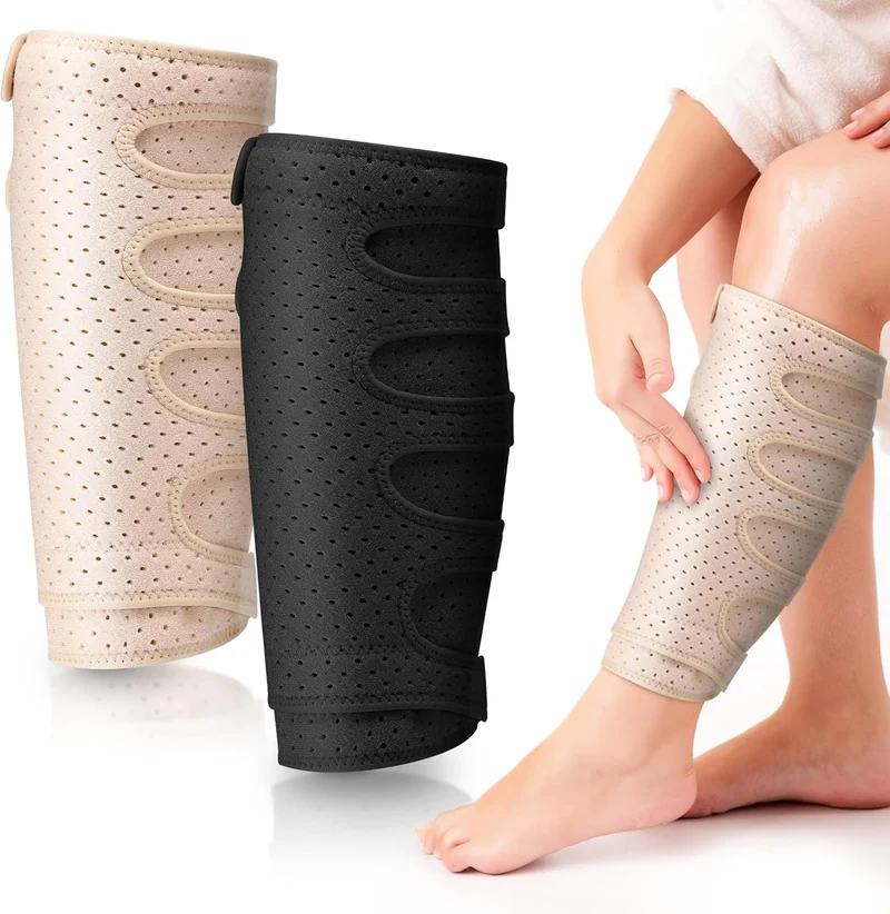 2 Pcs Lymphedema Compression Wraps Calf Adjustable