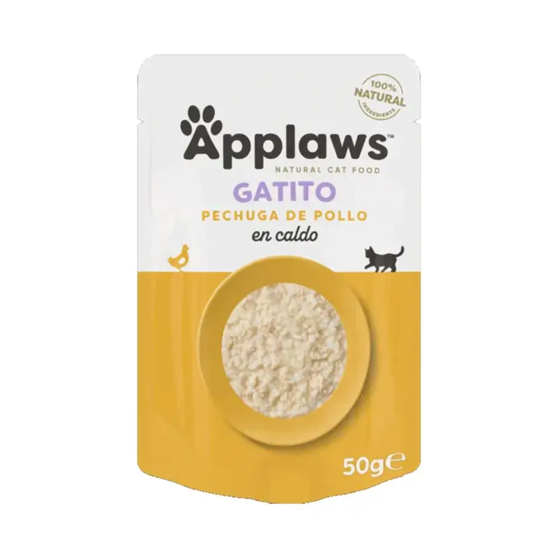 Applaws Kitten Sobre Pechuga De Pollo En Caldo, 12x50 gr