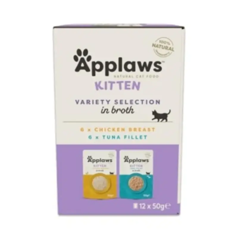 Applaws Cat Sobre Kitten Selección Caldo Variado, 12x50 gr