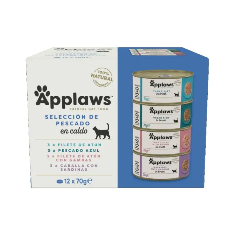 Applaws Cat Lata Seleccion Pescado Multipack, 12x70 gr