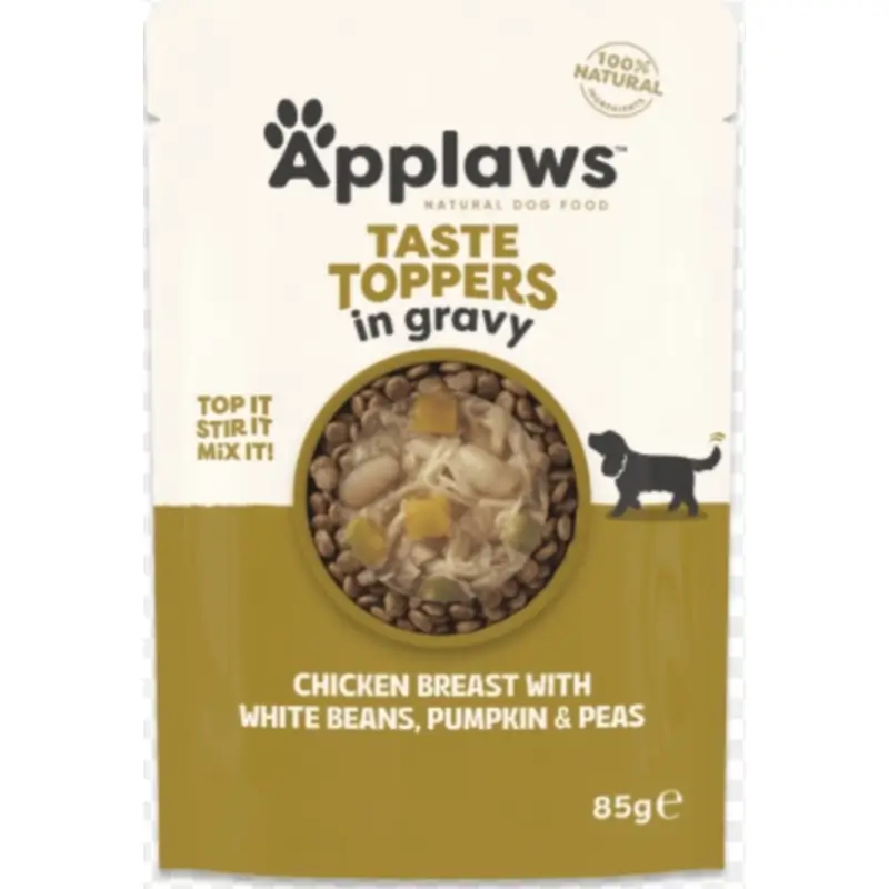 Applaws Dog Sobre Topper Frango, Ervilhas e Feijão, 12x85 g