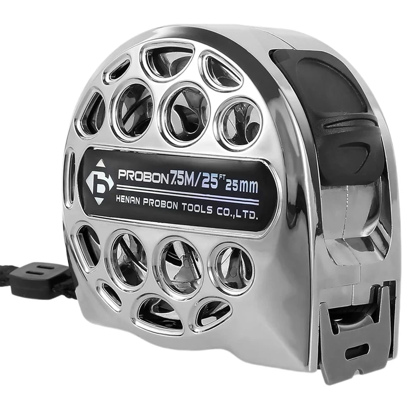 25FT Tape Measure Stainless Steel Measuring Tape Double-Sided Scale Retractable